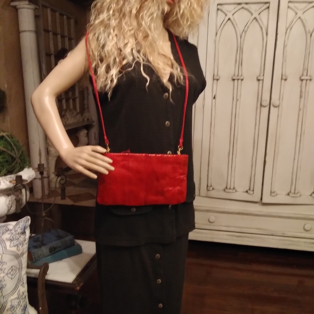Red Snakeskin bag